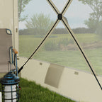 7' x 8' Pop Up Canopy Tent with Curtains and Netting, White