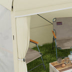 7' x 8' Pop Up Canopy Tent with Curtains and Netting, White