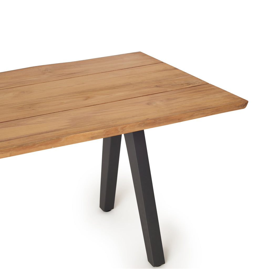 Montara 94" Live Edge Teak Dining Table