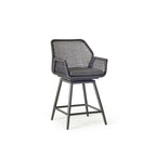 Montecito Swivel Counter Chair in Charcoal Aluminum