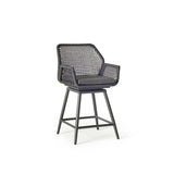 Montecito Swivel Counter Chair in Charcoal Aluminum
