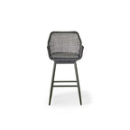 Montecito Swivel Bar Chair in Charcoal Aluminum
