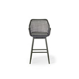 Montecito Swivel Bar Chair in Charcoal Aluminum