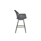 Montecito Swivel Bar Chair in Charcoal Aluminum
