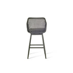Montecito Swivel Bar Chair in Charcoal Aluminum