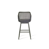 Montecito Swivel Bar Chair in Charcoal Aluminum