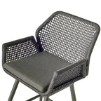 Montecito Swivel Bar Chair in Charcoal Aluminum