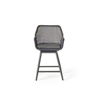 Montecito Swivel Counter Chair in Charcoal Aluminum