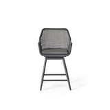 Montecito Swivel Counter Chair in Charcoal Aluminum