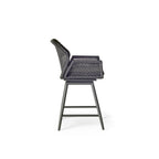 Montecito Swivel Counter Chair in Charcoal Aluminum