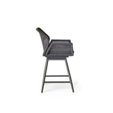 Montecito Swivel Counter Chair in Charcoal Aluminum
