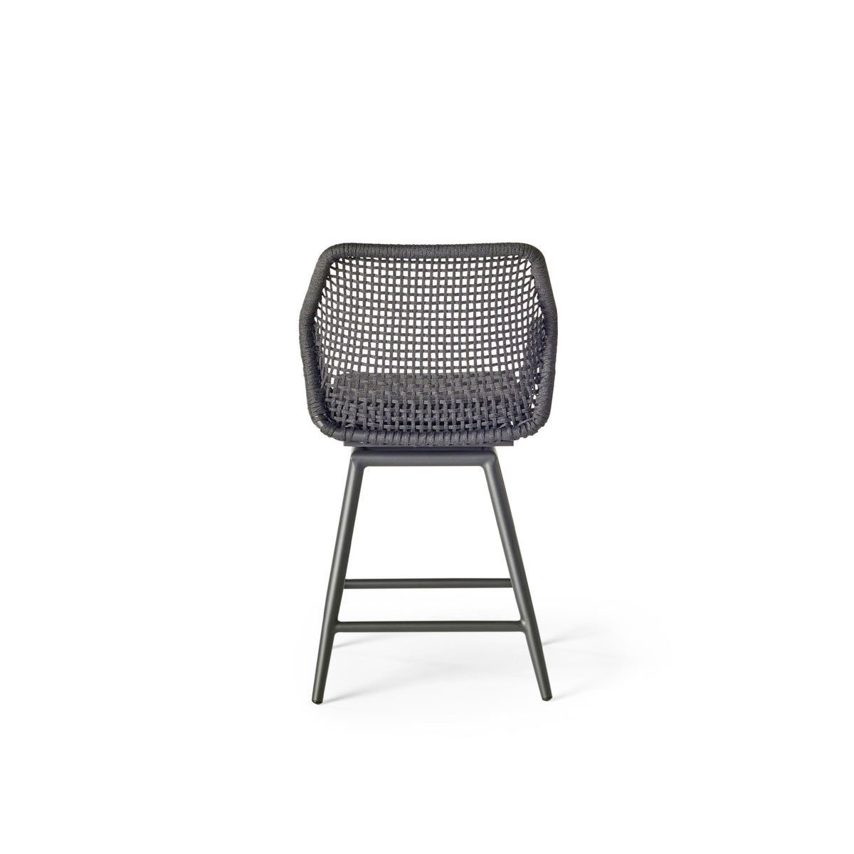 Montecito Swivel Counter Chair in Charcoal Aluminum