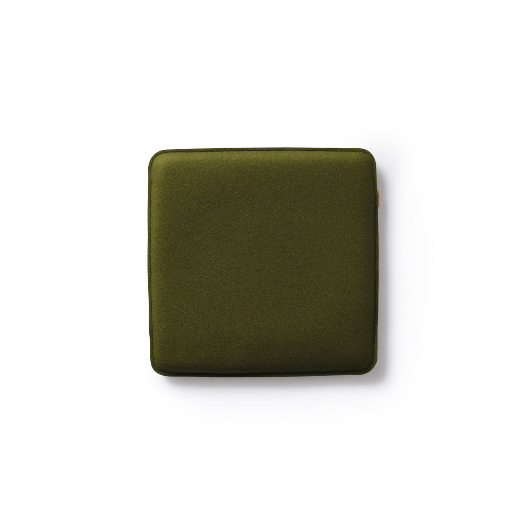Zabuton Wool Felt Square Seat Pad in Moss