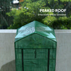 5 Tier Mini Greenhouse with Shelf Clips, 27.25" x 19.25" x 76", Green