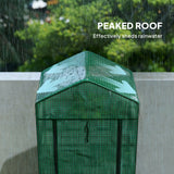 5 Tier Mini Greenhouse with Shelf Clips, 27.25" x 19.25" x 76", Green