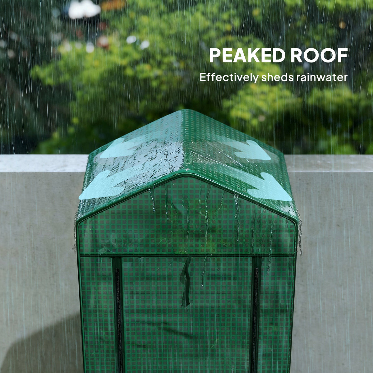 5 Tier Mini Greenhouse with Shelf Clips, 27.25" x 19.25" x 76", Green