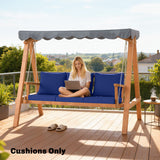 Set of 4 Outdoor Chair Cushions, 24" x 24", Navy Blue