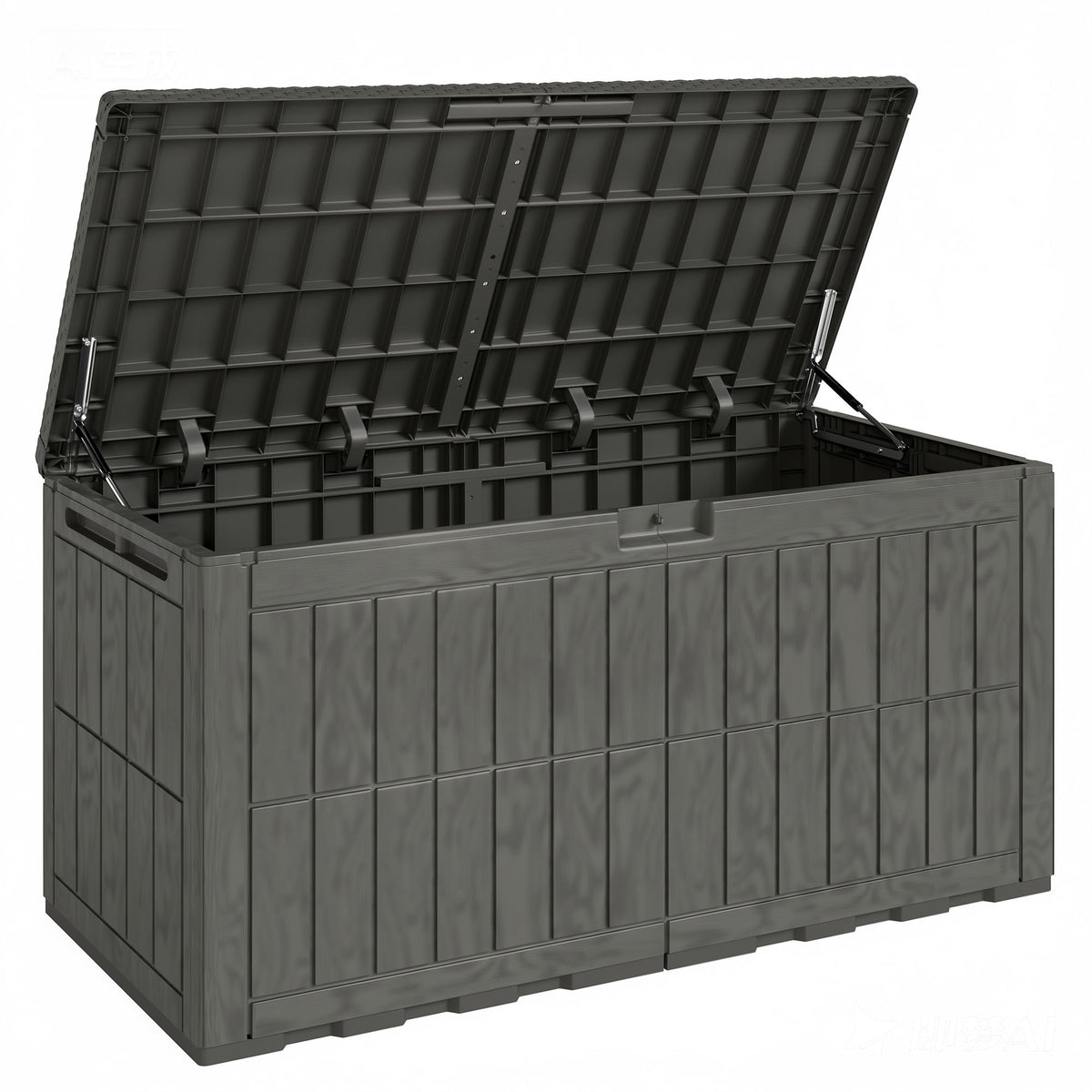 440L Garden Storage Box with Lockable Lid and Gas Rods
