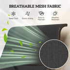 2-Person Patio Glider Chair with Mesh Seat and Backrest, Black