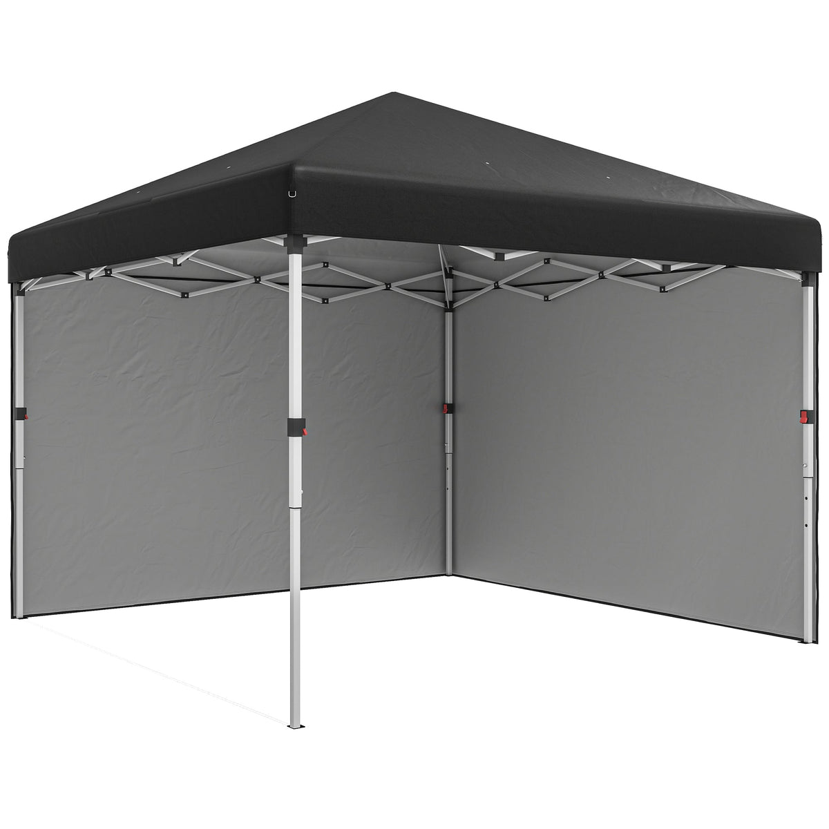 10' x 10' Pop Up Canopy Tent with Sidewalls and Roller Bag, Black