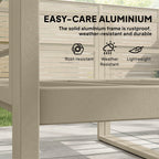 6 Seater Aluminium Garden Sofa Set with Coffee Table, White