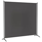 5.9FT Outdoor Privacy Screen with UPF30+ Protection, Freestanding, Dark Gray
