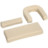 2pcs Adjustable Outdoor Lounge Chairs with Face Hole, Beige