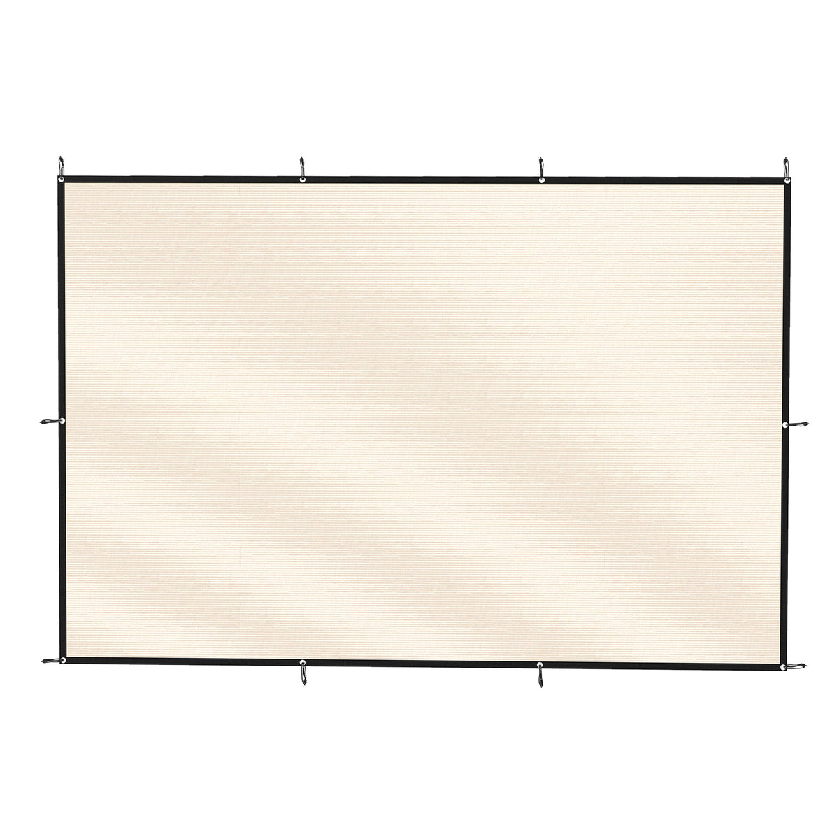 2 x 3 m Sun Shade Sail in Beige with Steel Eyelets & Bungee Cords, UV Protection