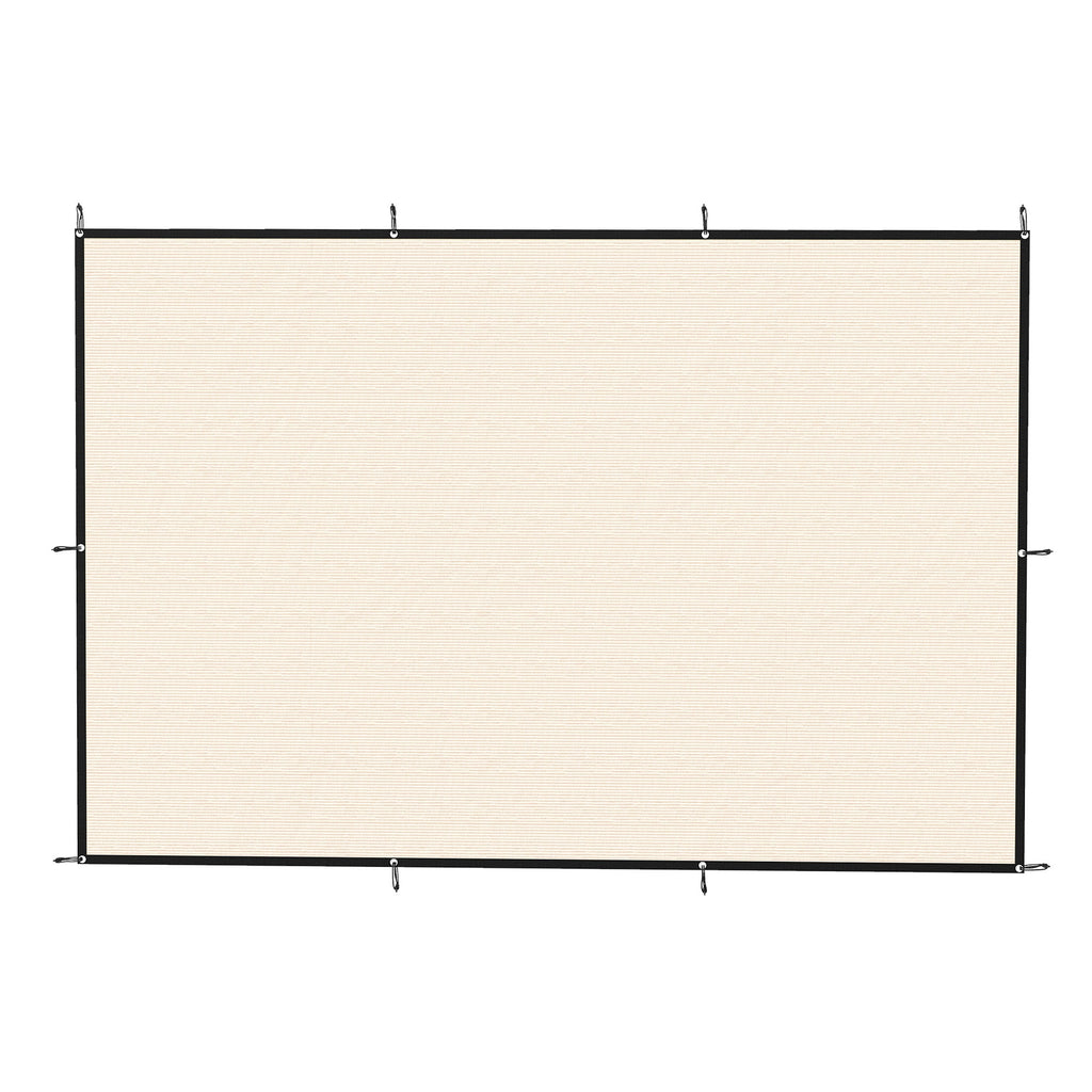 2 x 3 m Sun Shade Sail in Beige with Steel Eyelets & Bungee Cords, UV Protection