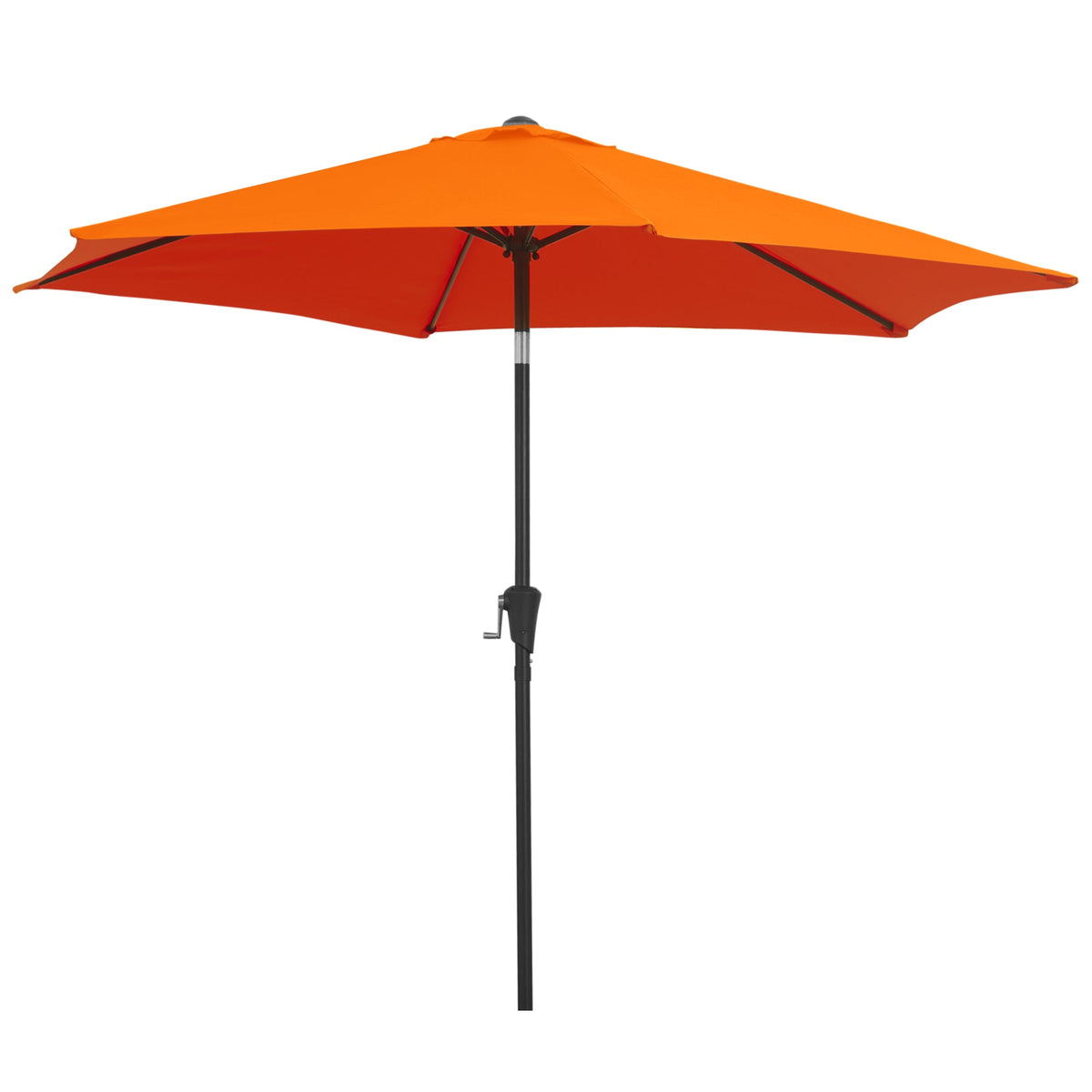 8.5ft Patio Umbrella with Crank Handle and Tilt, Orange