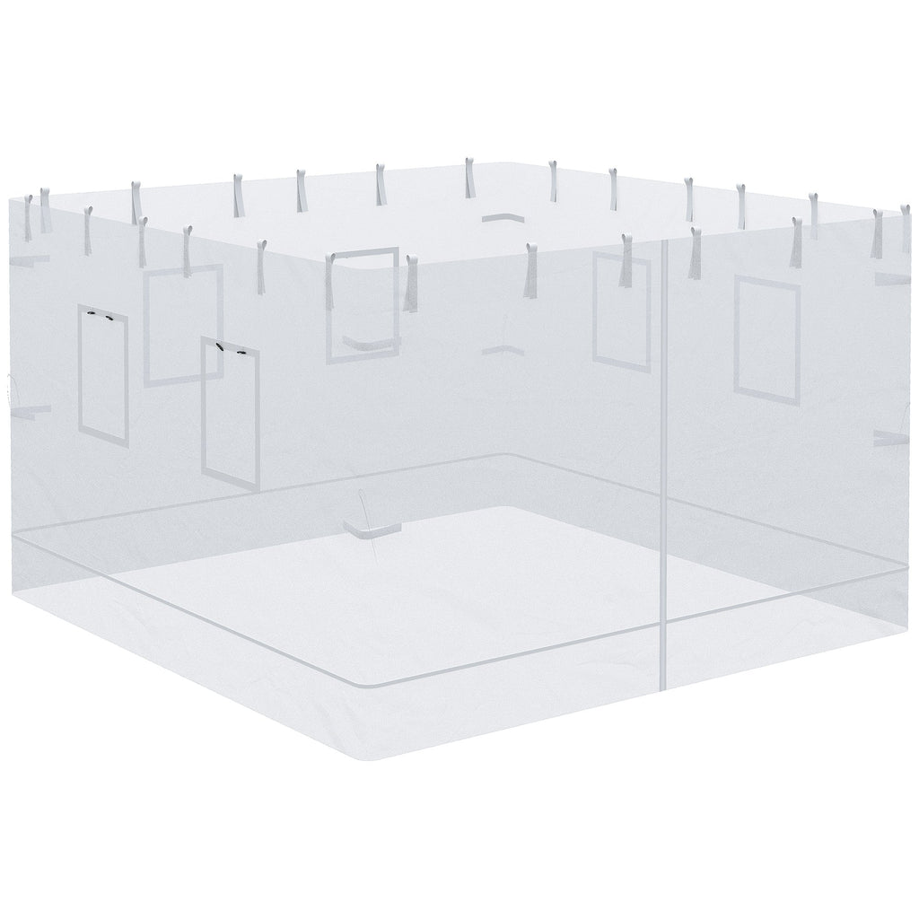 Pop Up Canopy Mesh Sidewalls Set of 4 for 10' x 10' Tent, White