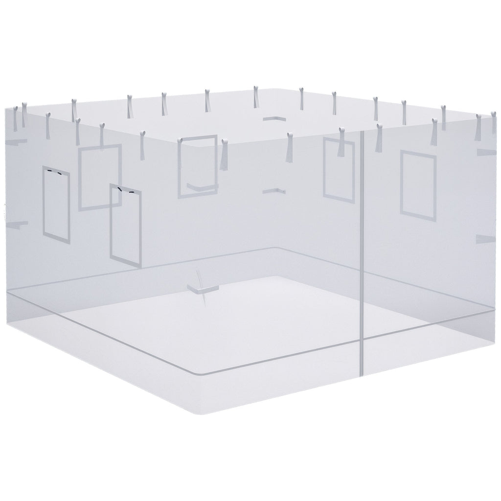 Pop Up Canopy Mesh Sidewalls Set of 4 for 10' x 10' Tent, White