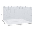 Pop Up Canopy Mesh Sidewalls Set of 4 for 10' x 10' Tent, White