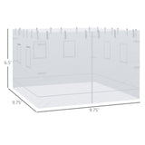Pop Up Canopy Mesh Sidewalls Set of 4 for 10' x 10' Tent, White
