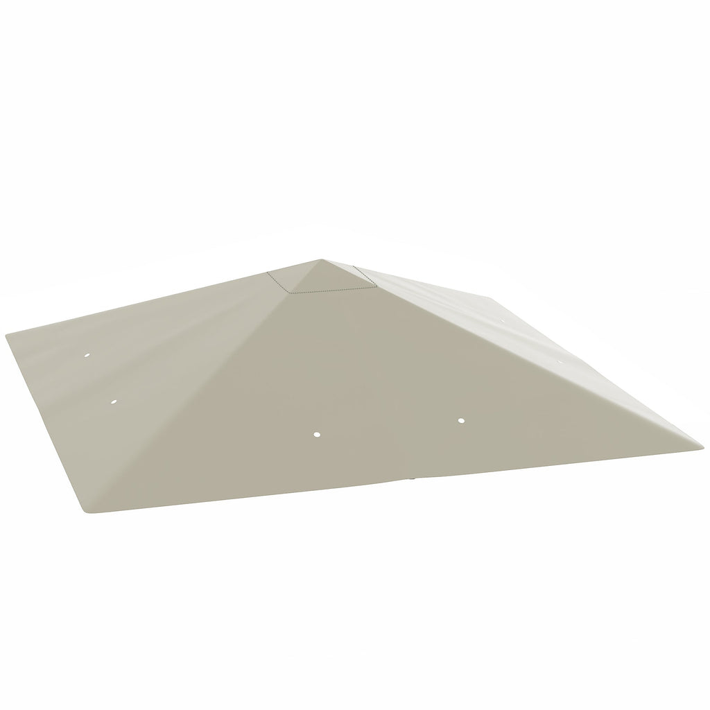 10' x 10' Gazebo Replacement Canopy Top Cover with Drain Holes, Grey