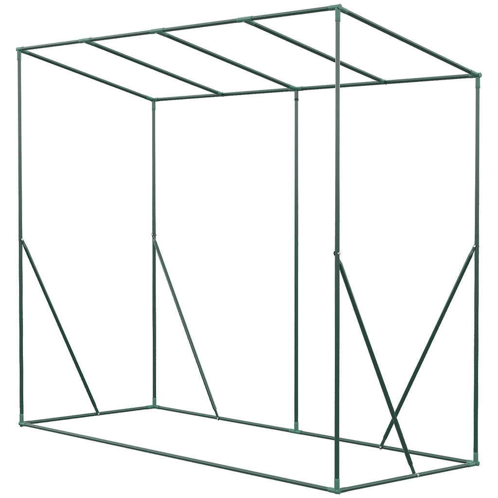 6.6' x 2.5' x 5.5' Walk-in Greenhouse with Door and Window, Green