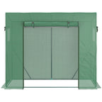 6.6' x 2.5' x 5.5' Walk-in Greenhouse with Door and Window, Green