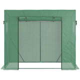 6.6' x 2.5' x 5.5' Walk-in Greenhouse with Door and Window, Green