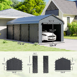 Carport Sidewall Panels Set of 4 for 10' x 15' Carports in Dark Gray