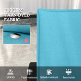 2-Piece Outdoor Lounge Chair Cushions, 76" x 23", Light Blue