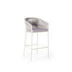Olema Bar Chair in White Aluminum