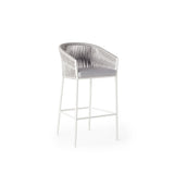 Olema Bar Chair in White Aluminum