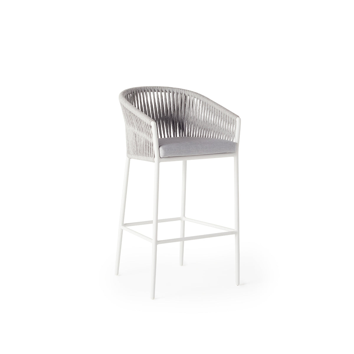 Olema Bar Chair in White Aluminum