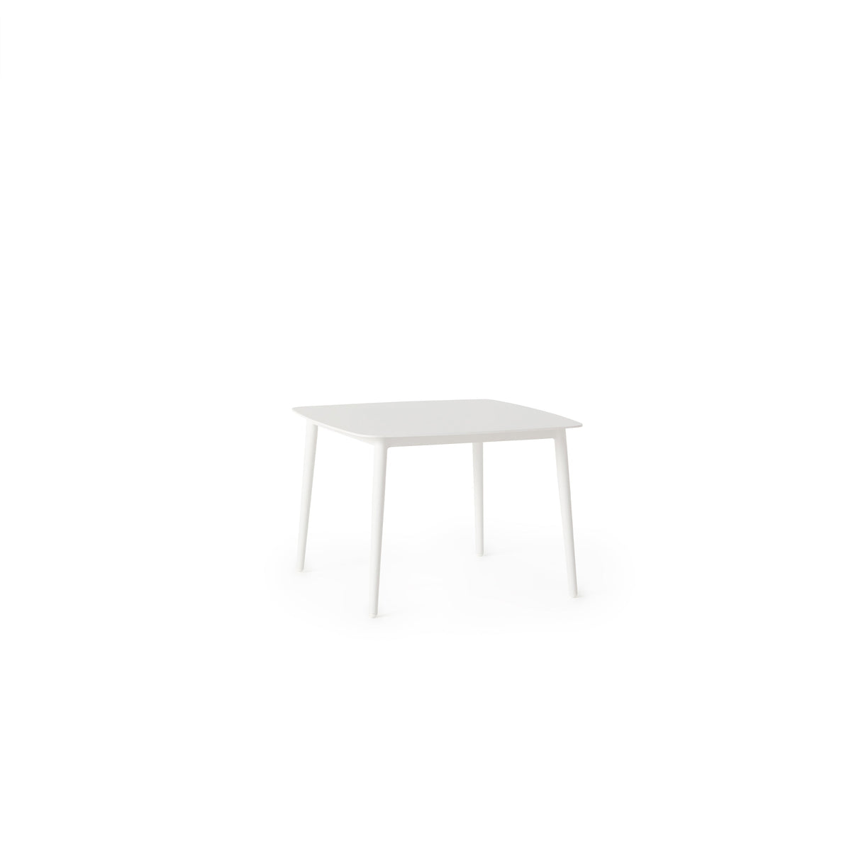 Olema Side Table in White Aluminum
