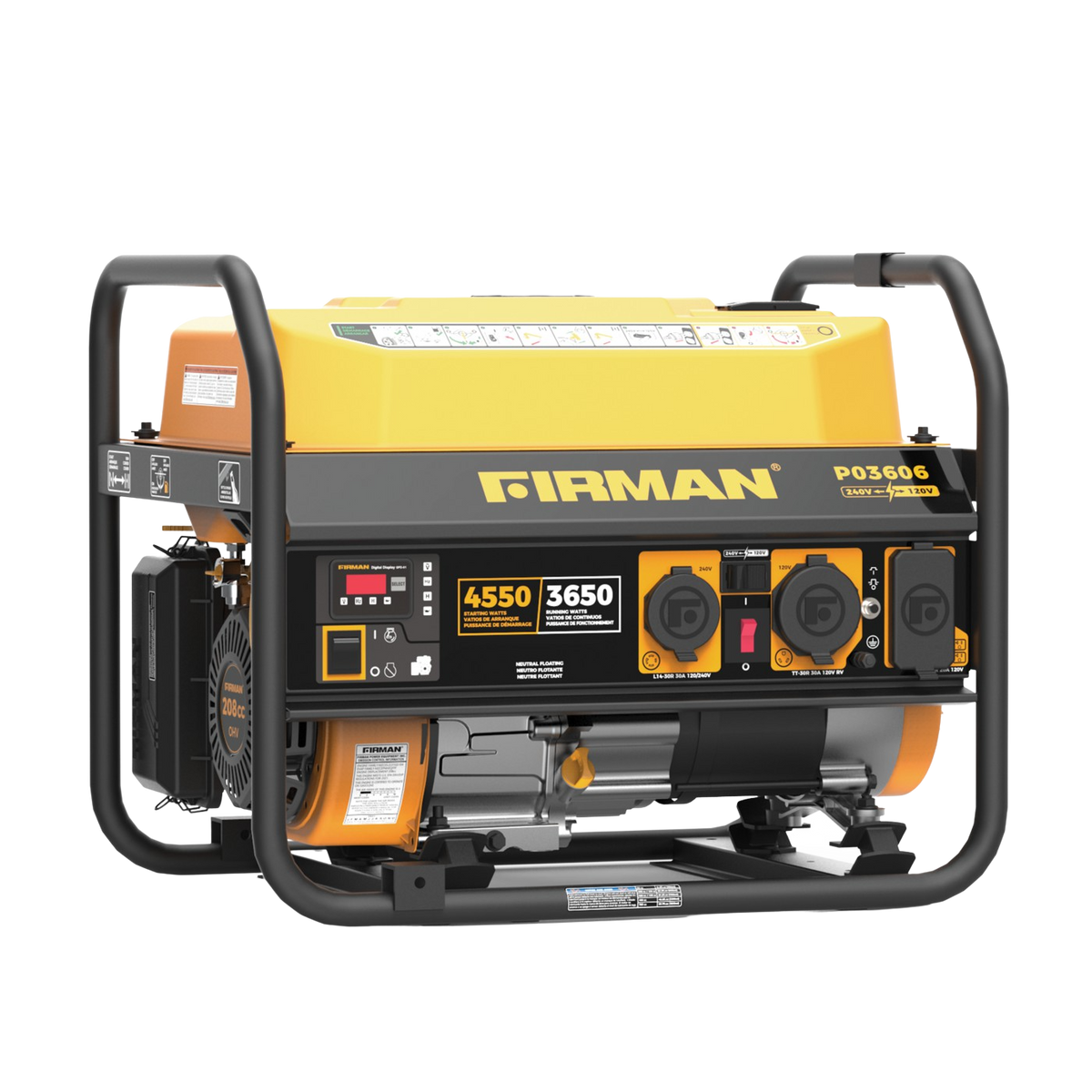 3650W/4550W 30 Amp Portable Gas Generator - New