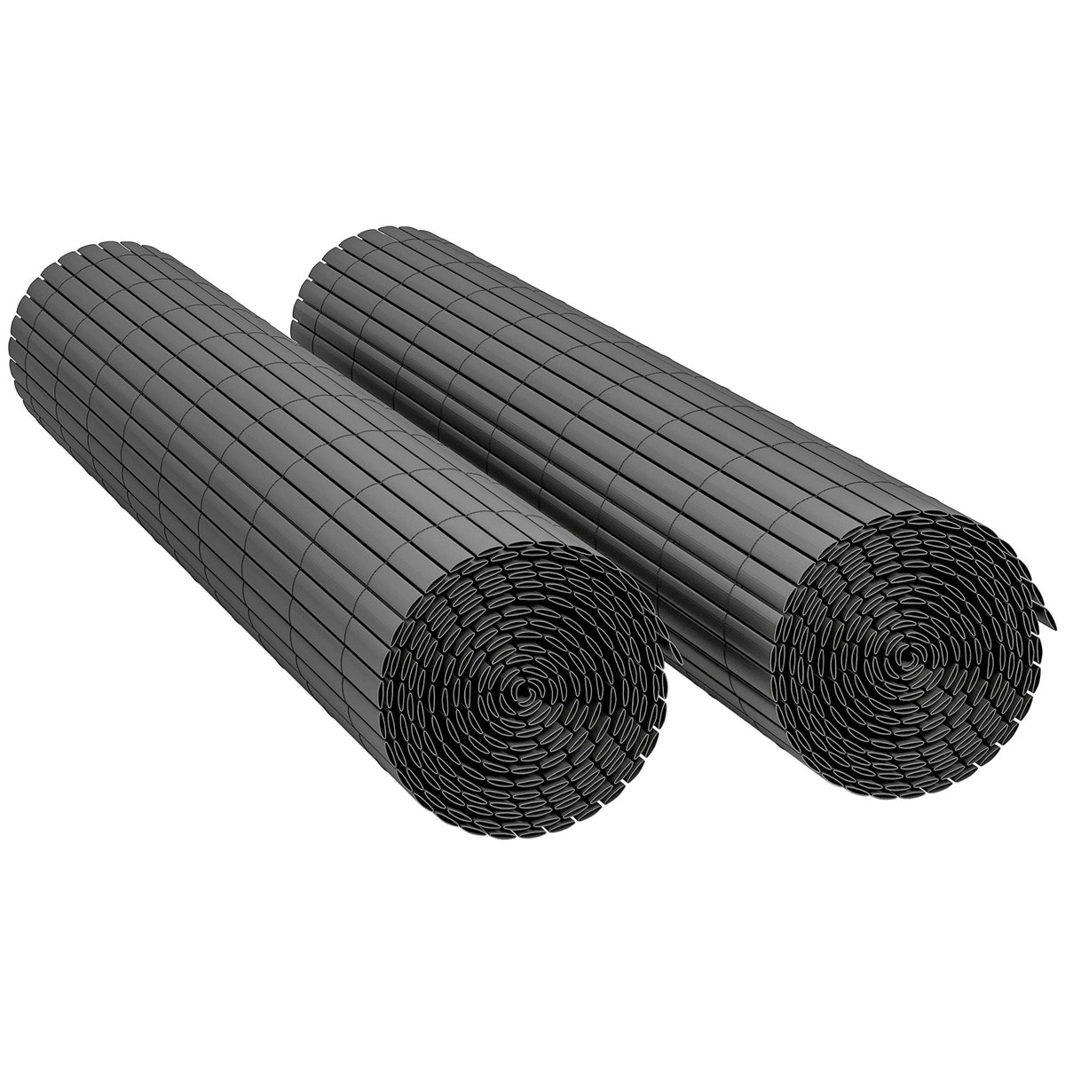 2pcs Plastic Privacy Screening Fence, 1 m x 5 m, Dark Grey