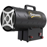 15 kW/51000 BTU Industrial Propane Space Heater with Piezo Ignition, Overheat Protection, IPX4, Black