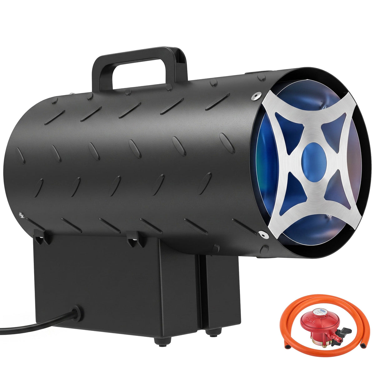 15 kW/51000 BTU Industrial Propane Space Heater with Piezo Ignition, Overheat Protection, IPX4, Black