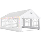 4 x 6 m Gazebo with 4 Removable Sidewalls, White