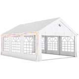 4 x 6 m Gazebo with 4 Removable Sidewalls, White